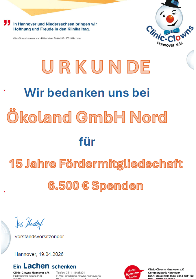 Urkunde_Clinic-Clowns_ökoland