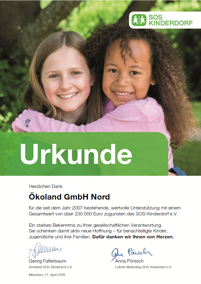 Urkunde_SOS-Kinderdorf-Ökoland