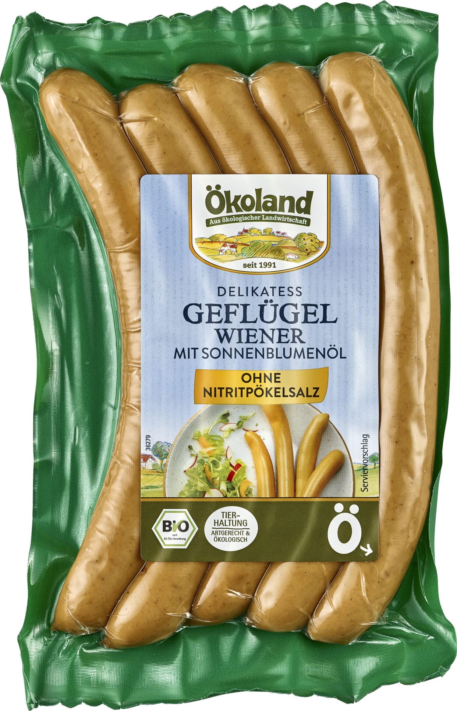 Geflügel-Wiener mit Sonnenblumenöl in Delikatess-Qualität