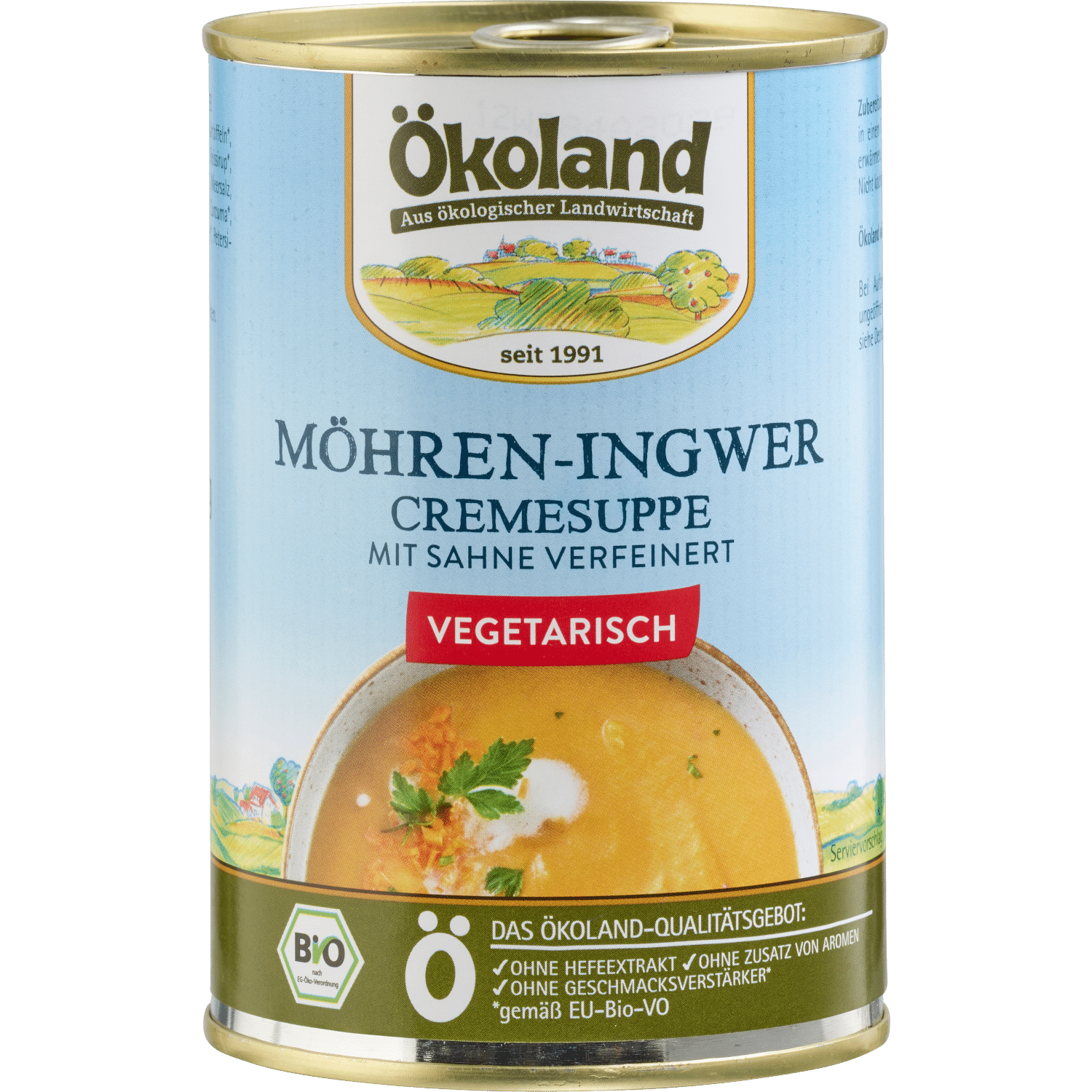 Möhren-Ingwer-Cremesuppe, vegetarisch