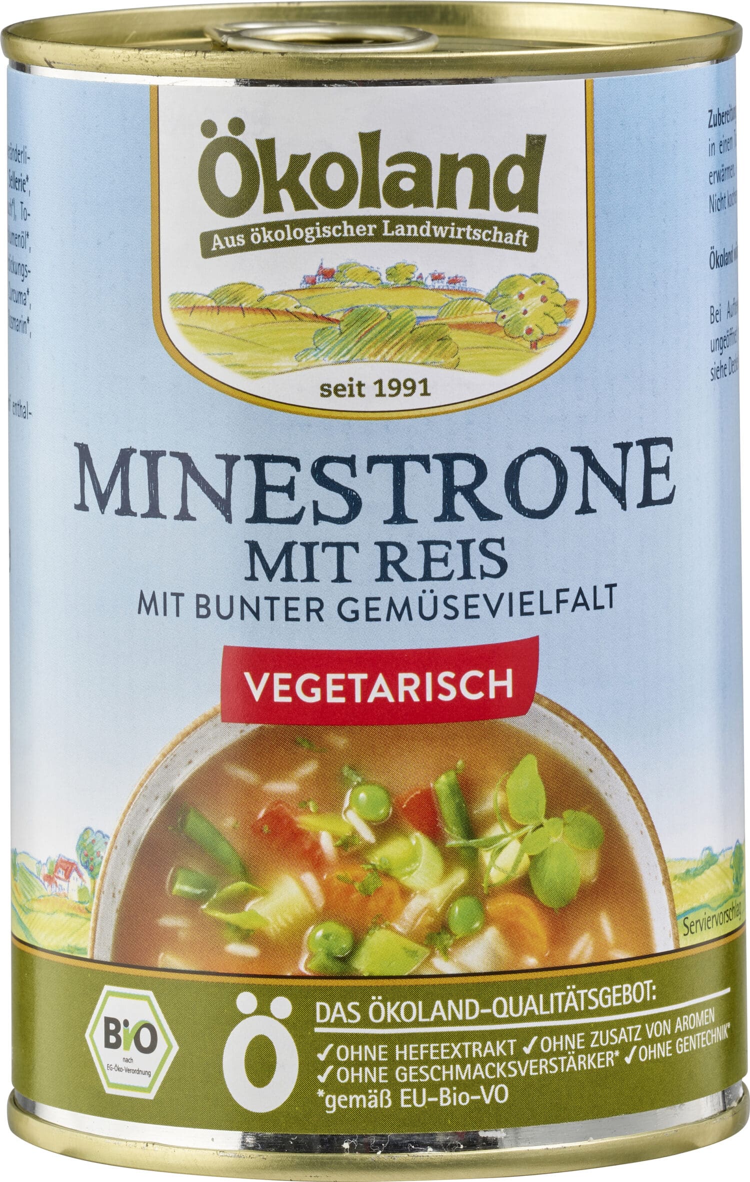 Minestrone mit Reis, vegetarisch