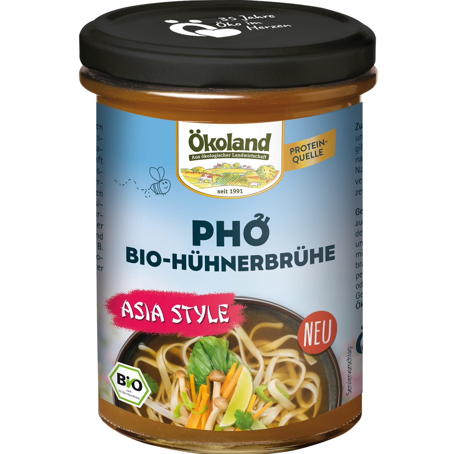 Knochenbrühe vom Bio-Huhn, pur als Trinkbrühe oder als schmackhafte Basis für Suppen und andere Gerichte