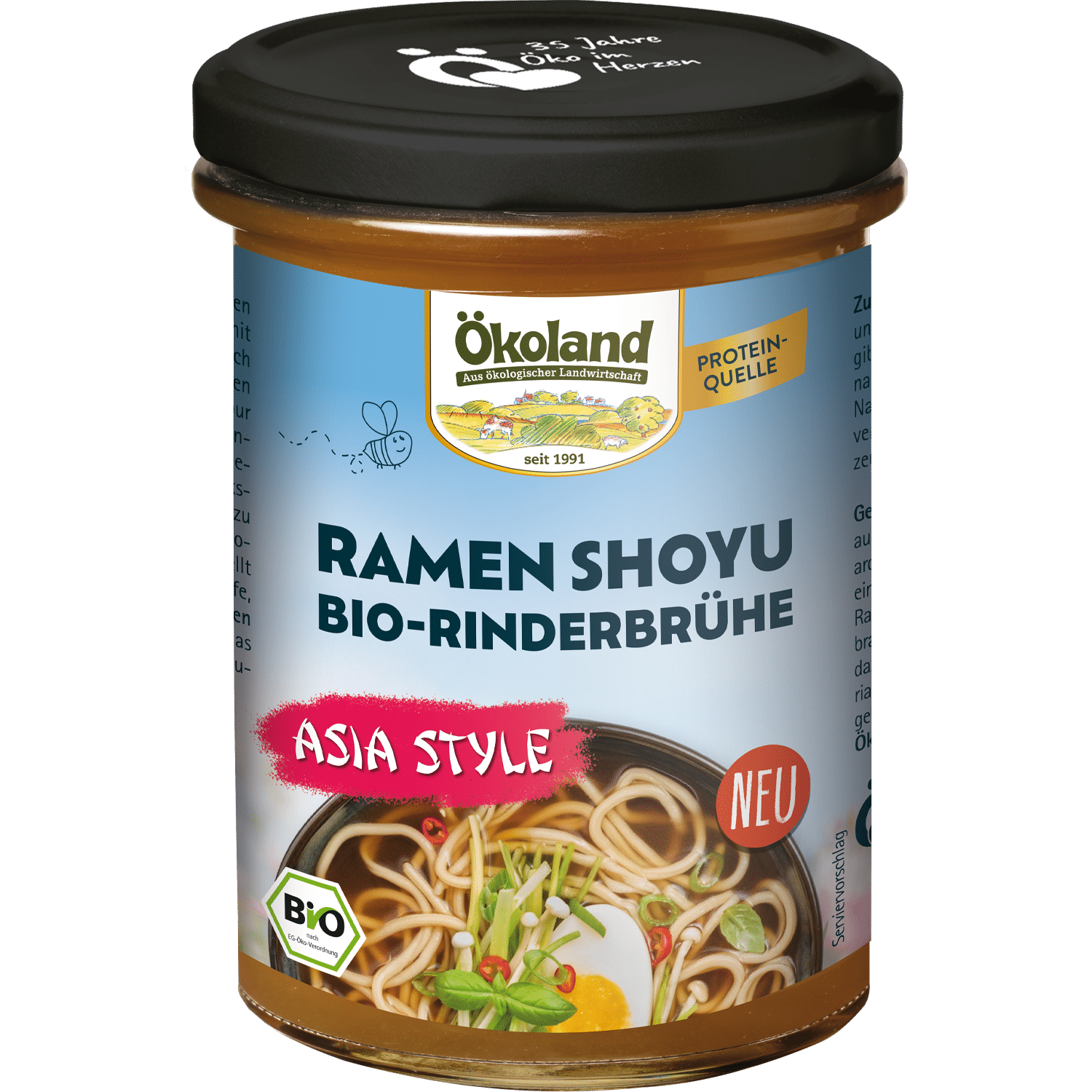 Ramen Shoyu Bio-Rinderbrühe pur als Trinkbrühe oder als schmackhafte Basis für Suppen und andere Gerichte